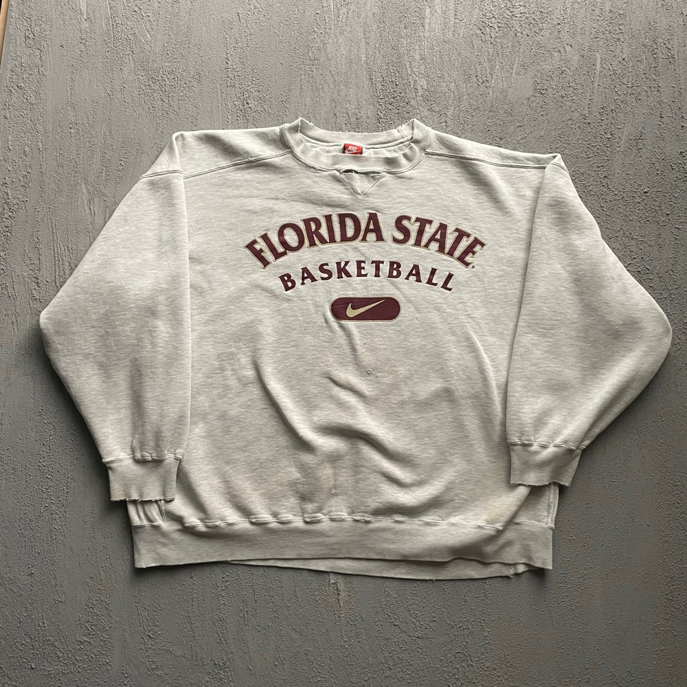 Vintage Nike Florida State Basketball Sweatshirt Men XXL Grey 90s